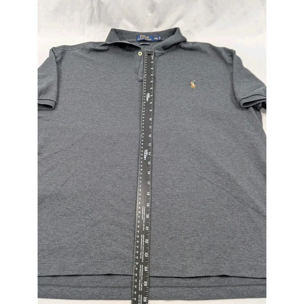 Polo by Ralph Lauren Dark Gray Polo Shirt with Multicolor Pony Logo